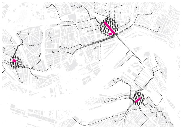 Shift Architecture Urbanism спроектировала модель рынка с социальным дистанцированием
