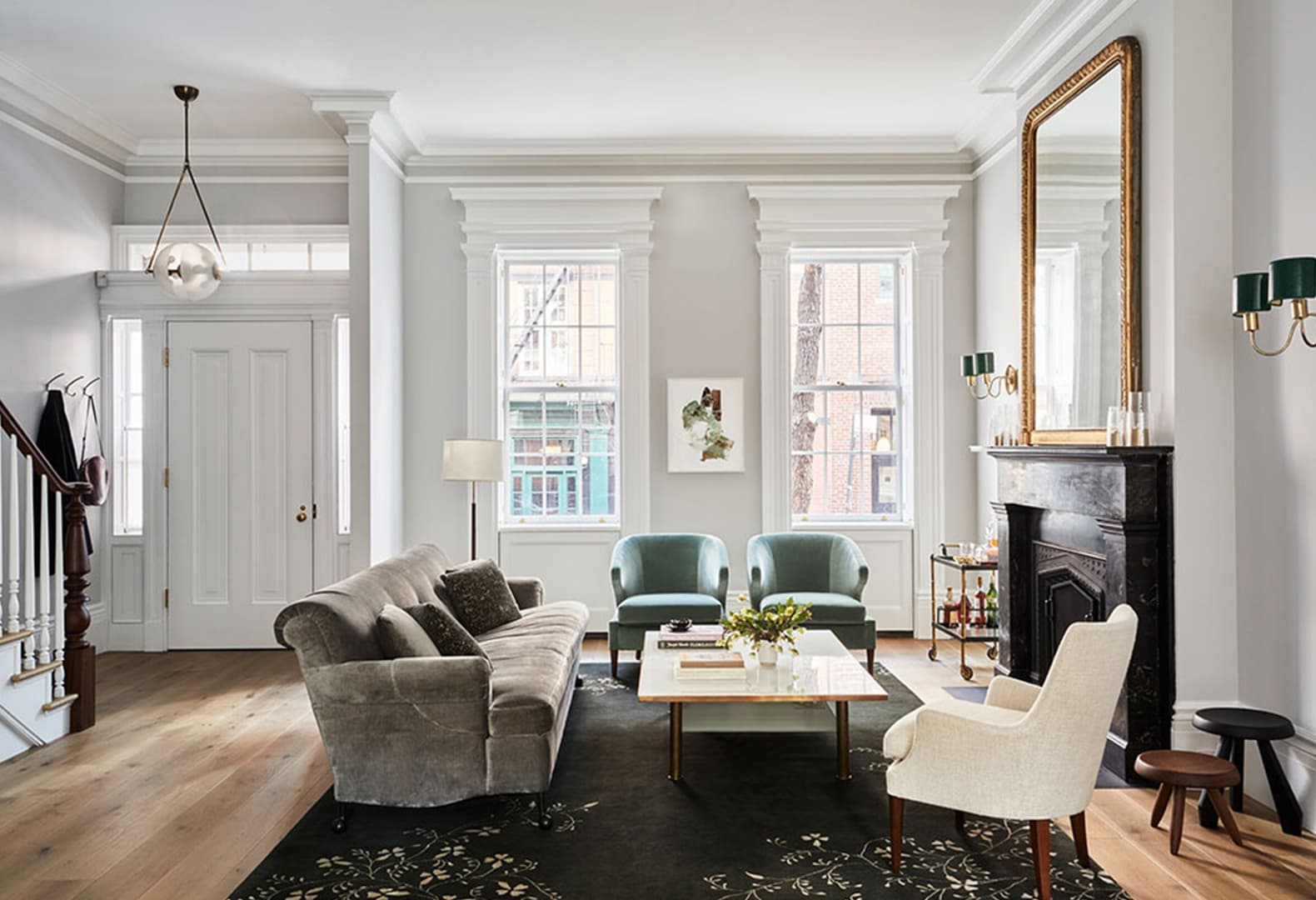 Дизайн интерьера таунхауса в Вест-Вилладж от архитектора Элизабет Робертс