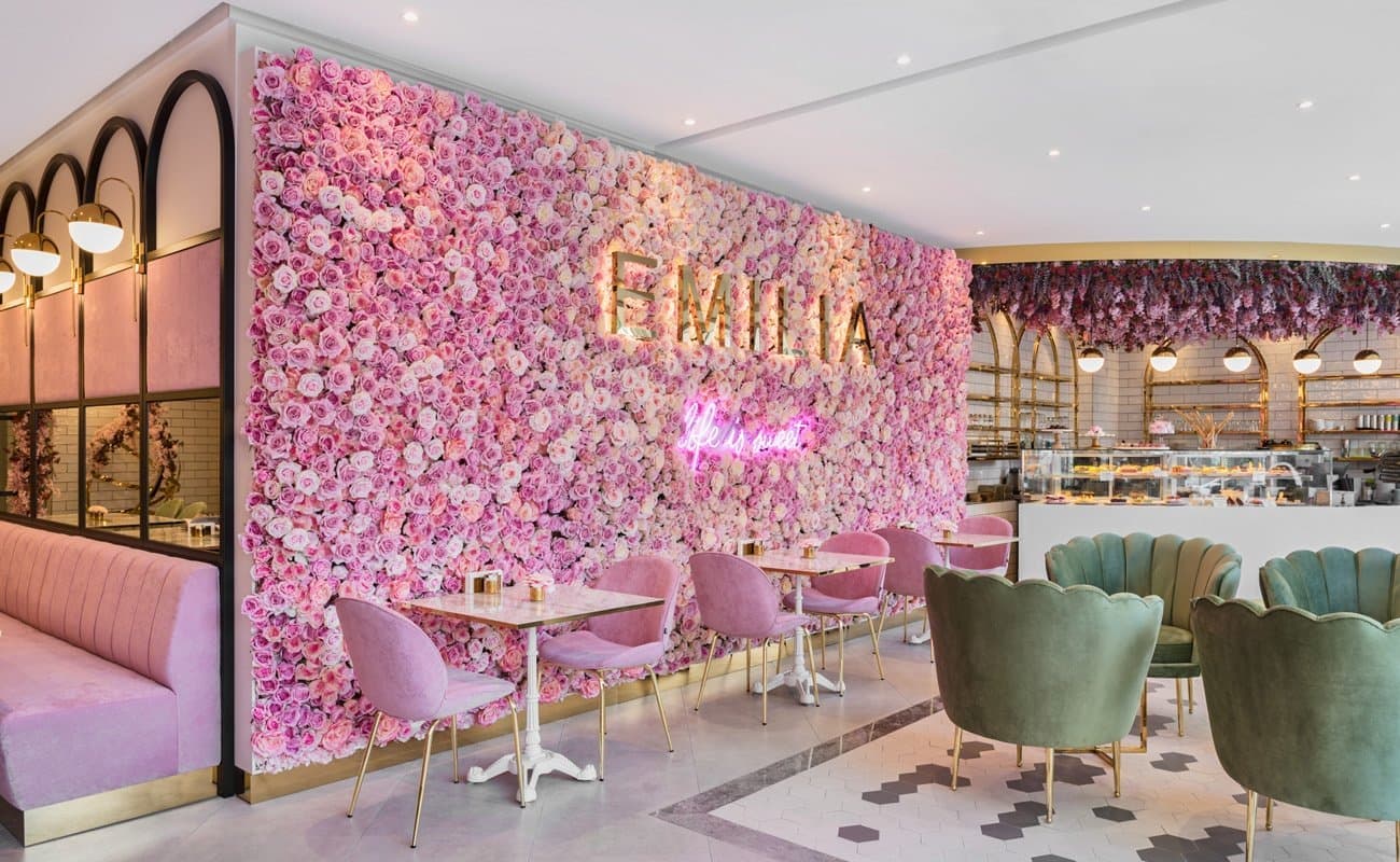 Сад глициний и роз в Emilia Cafe в Стамбуле