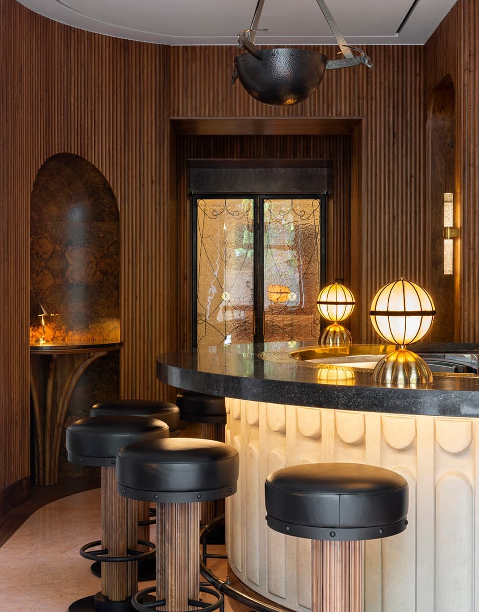 Гламурный ар-деко в лондонском баре — проект Bryan O’Sullivan Studio