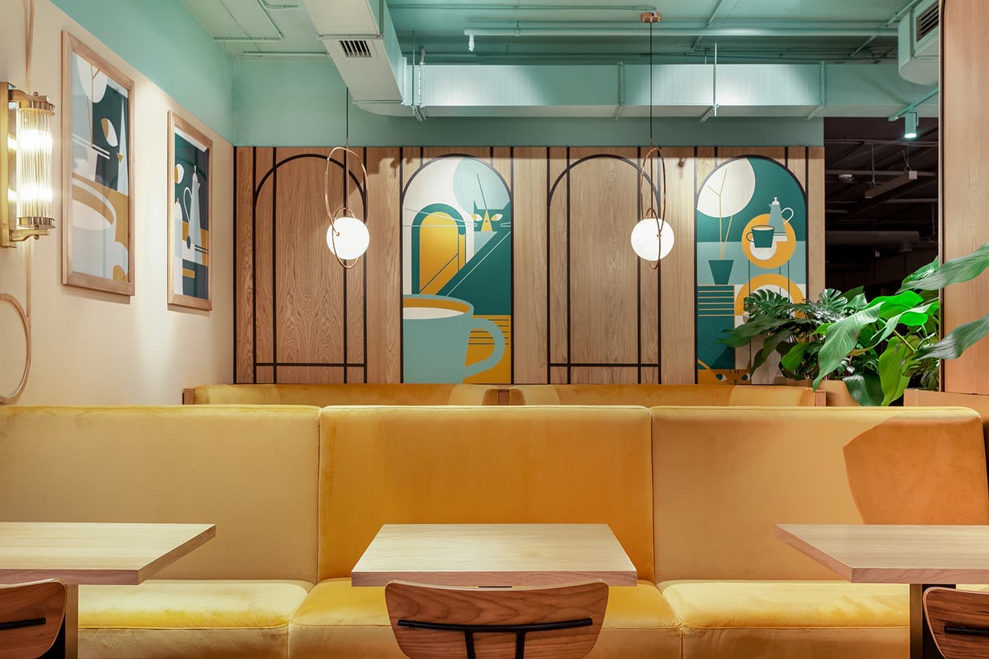 Яркое кафе в Зеленоградске — проект Shiba Design Bureau