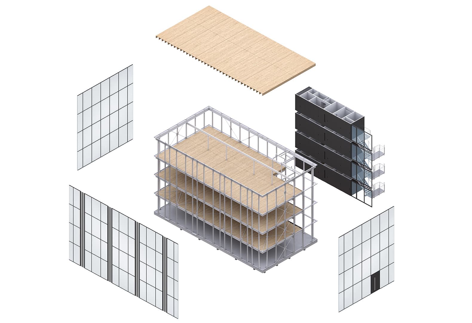 Циркулярный сборно-разборный офис cepezed. Фото: Lucas van der Wee