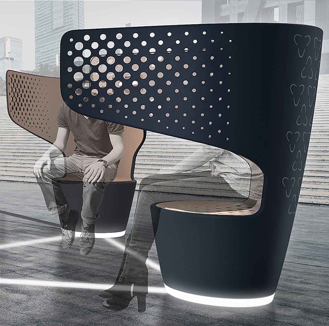 Городское кресло «Спинка», 2050 lab