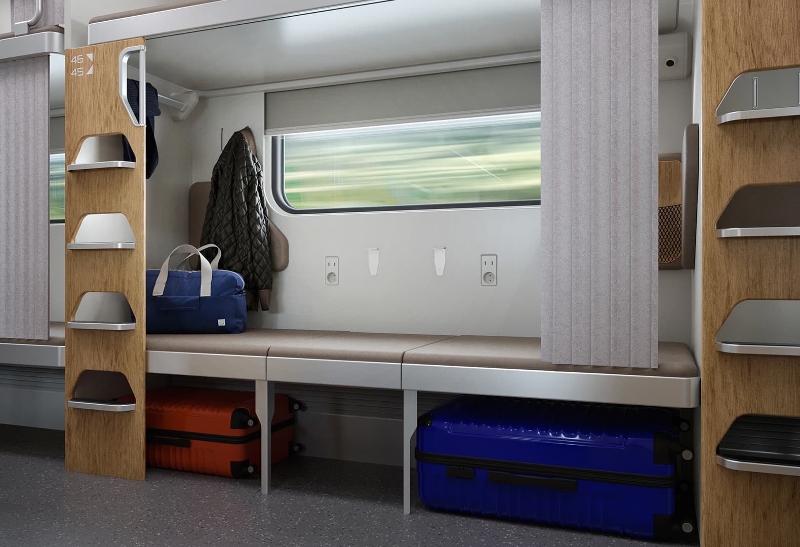 Интерьер модульного вагона, 2050 lab