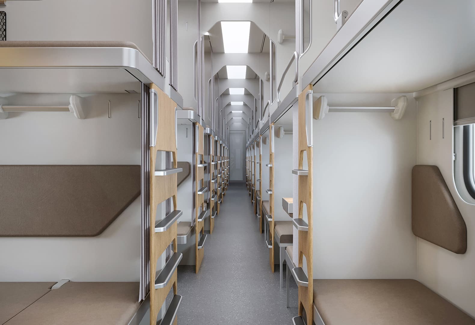 Интерьер модульного вагона, 2050 lab