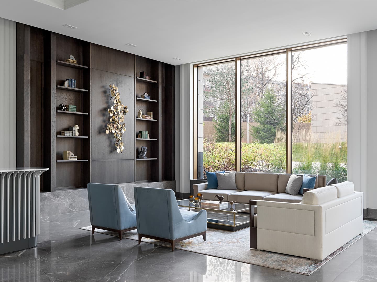 Интерьеры лобби в районе Якиманки — проект Архитектурного бюро Олега Клодта