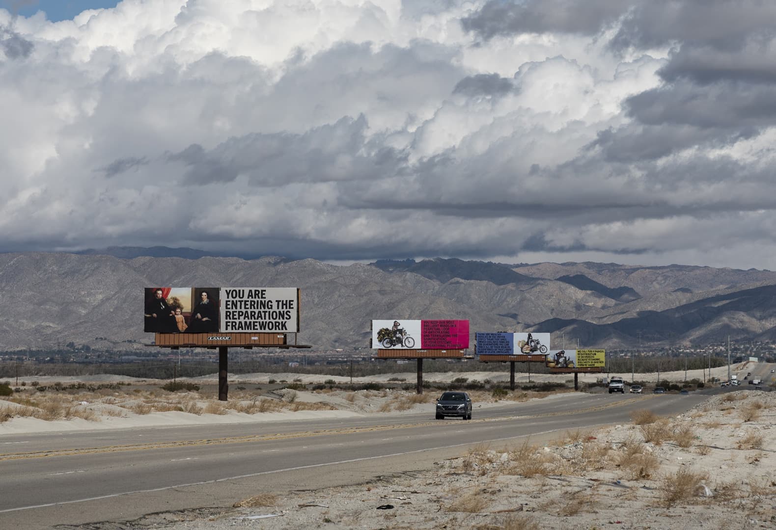 Desert X 2021. Xaviera Simmons, Because You Know Ultimately We Will Band A Militia