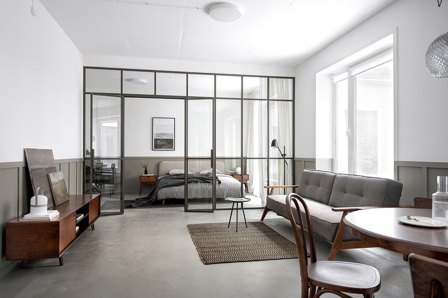 Квартира-студия с тремя функциональными зонами – проект студии INT2