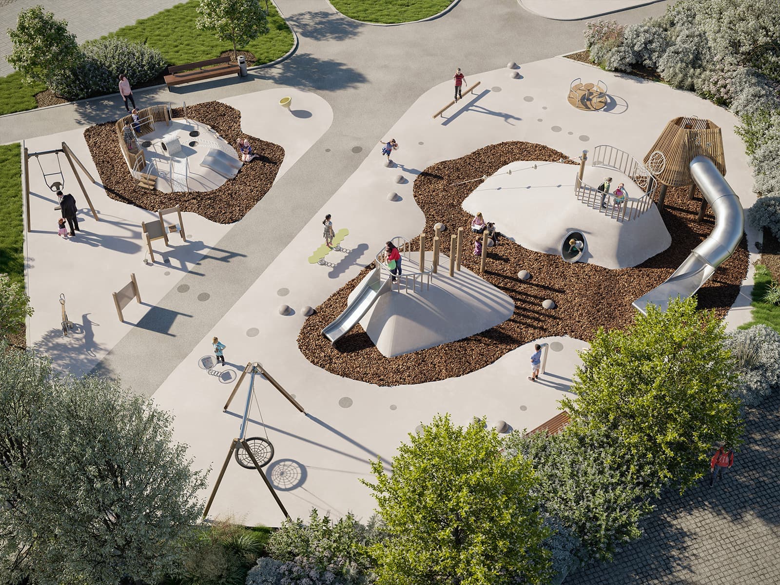 Пилотный проект нейродинамической детской площадки в West Garden