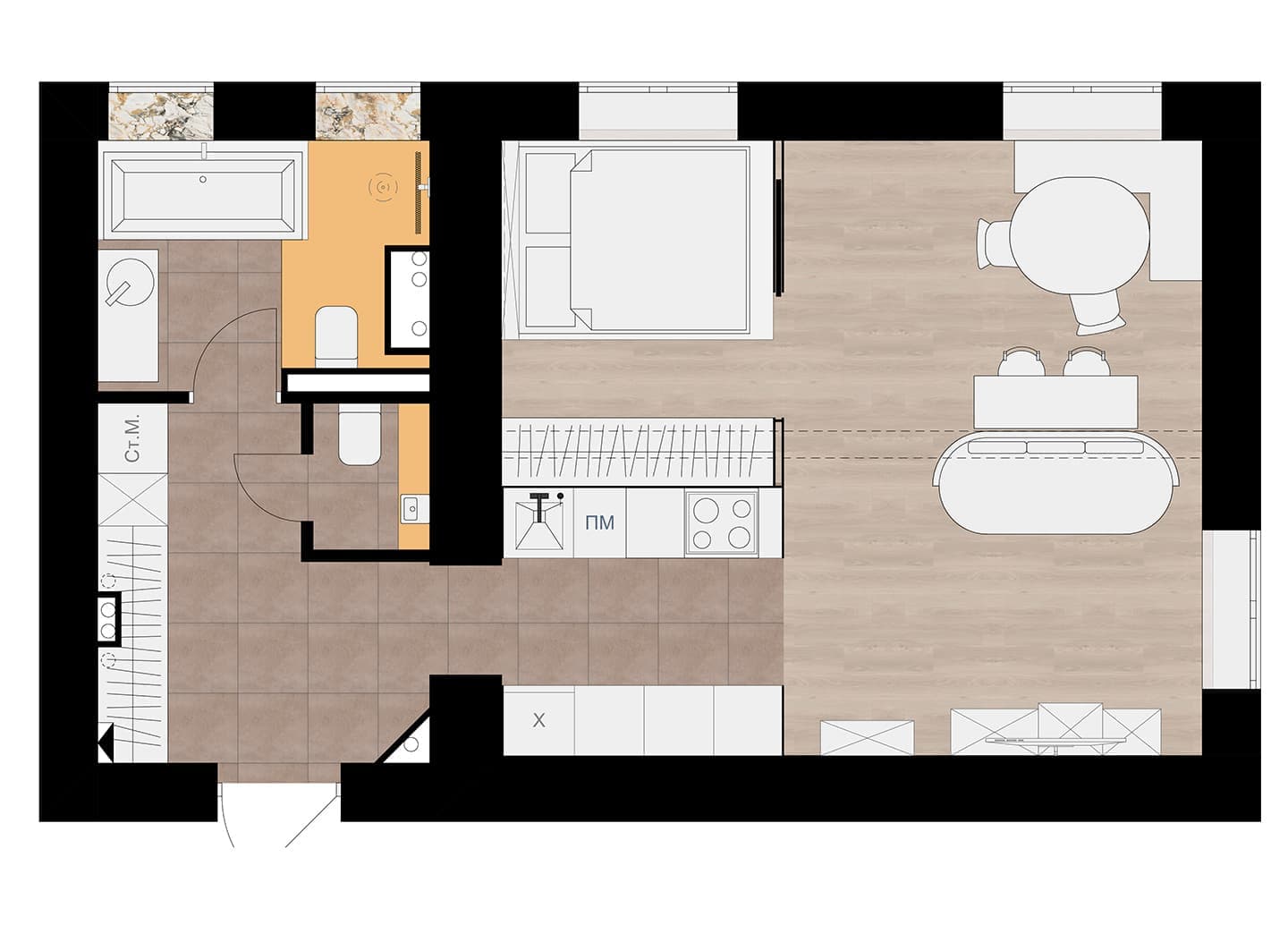 Яркая московская квартира – проект студии DVEKATI