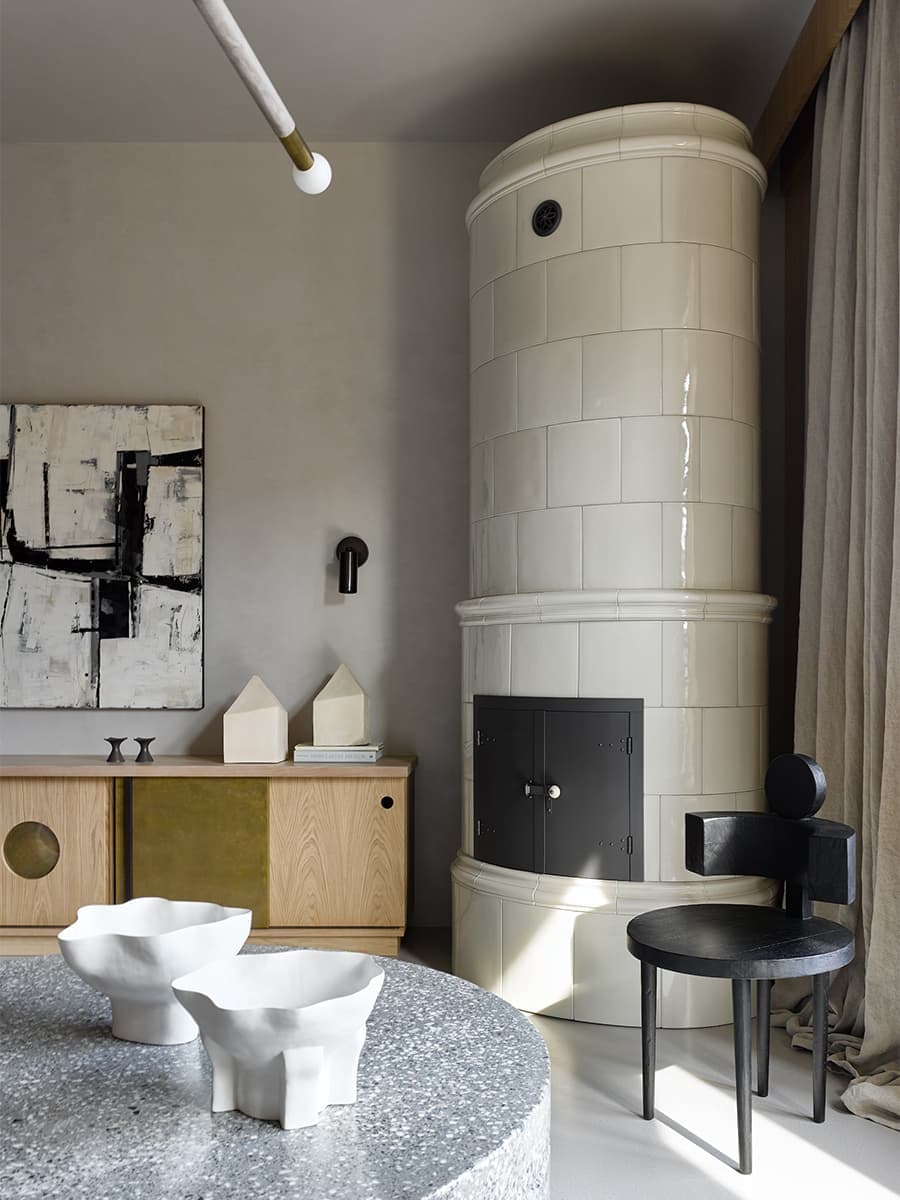 Московские апартаменты с камином – проект бюро Workshop studio