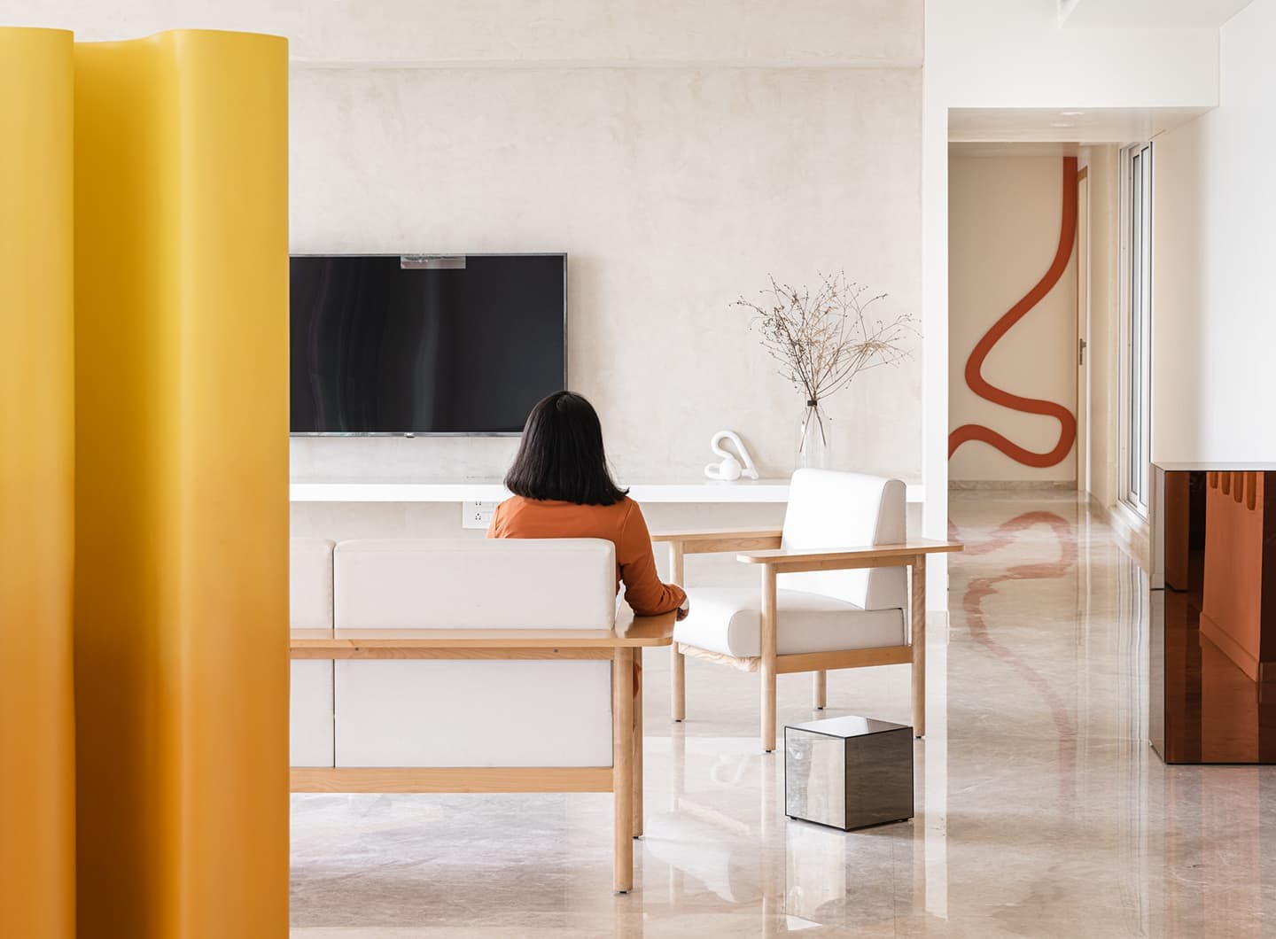 Просторные апартаменты с авангардными элементами в Индии – проект студии The Act of Quad