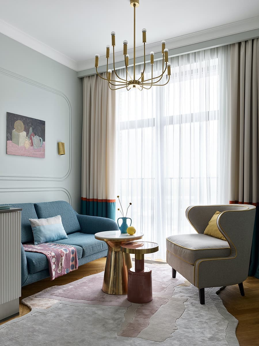 Квартира в Москве с использованием геометрии в интерьере – проект дизайнера Анастасии Холопцевой