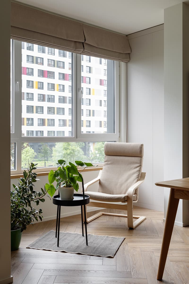 Скандинавский минимализм и обилие живых растений – проект дизайн-студии Кубквадрат