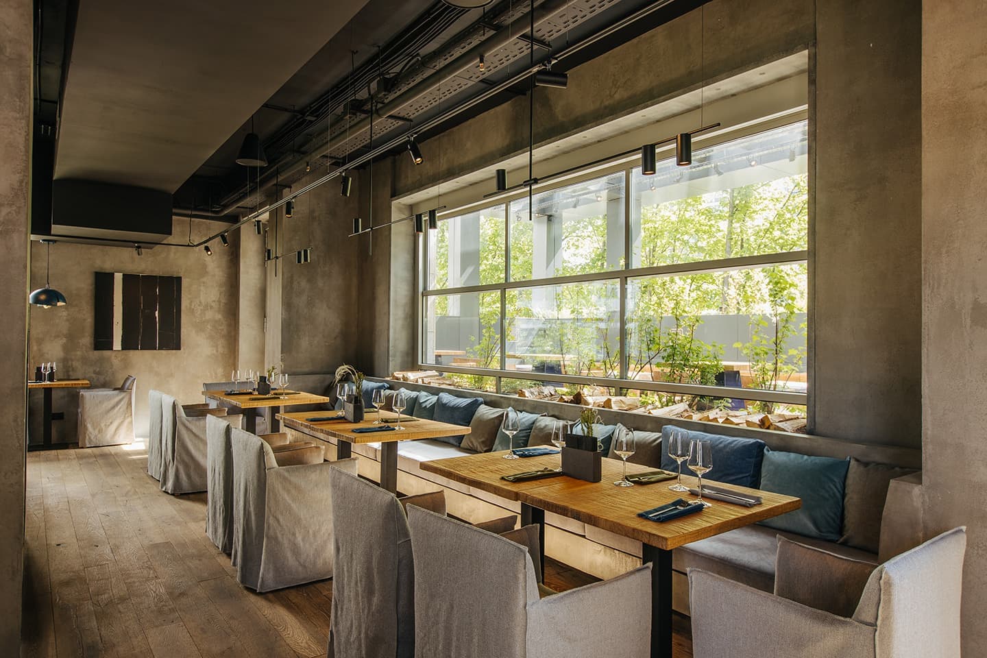 Гармония пяти фактур в интерьере ресторана Kano – проект архитектурного бюро NB Studio