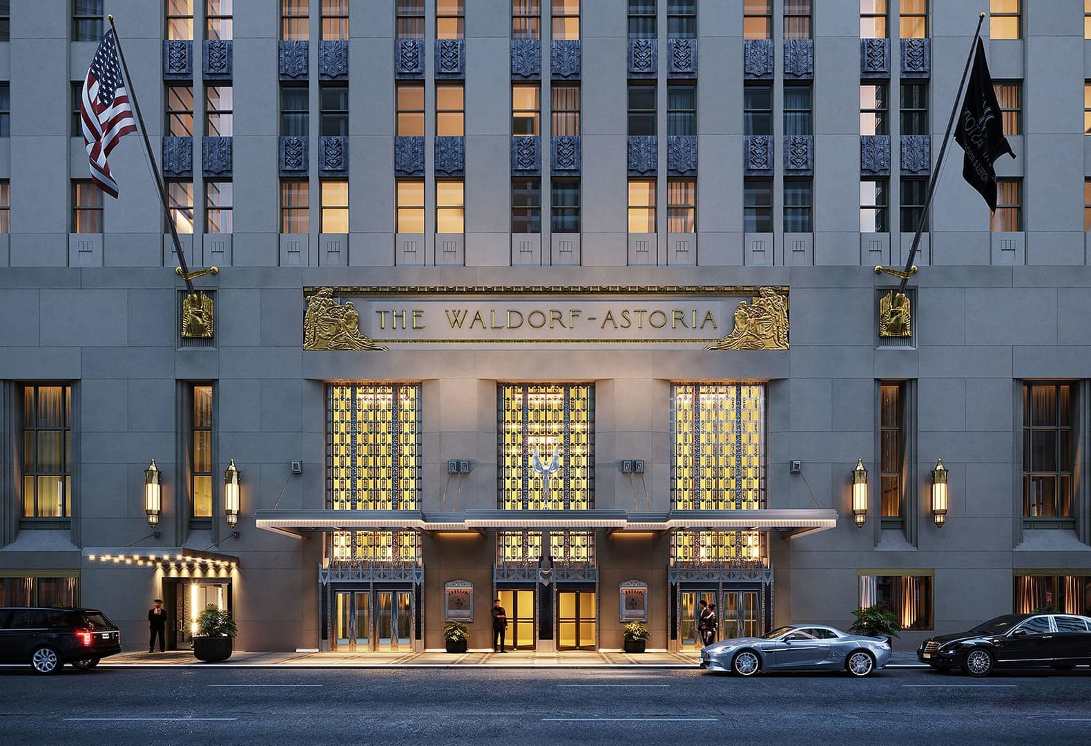 Кафе-бар Luce по проекту Уэса Андерсона. Фото: © Waldorf Astoria