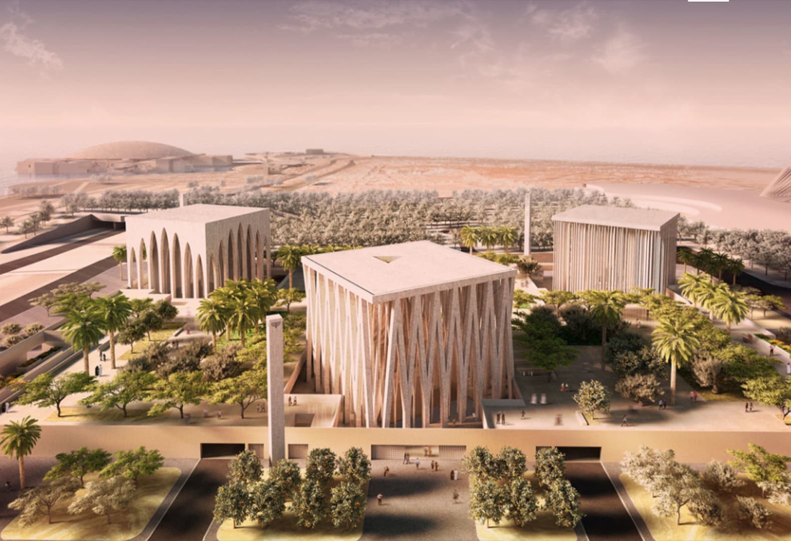 Комплекс Abrahamic Family House, Абу-Даби. Фото: Adjaye Associates