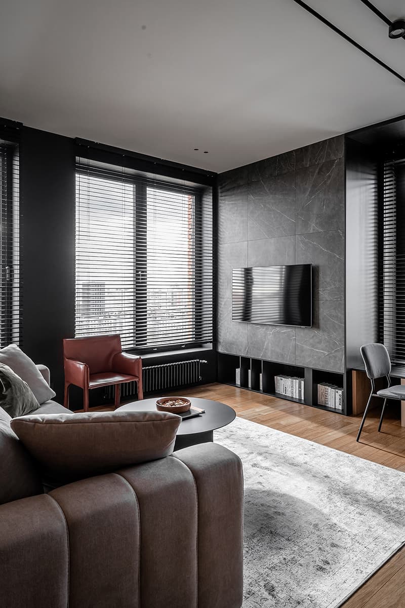 Монохромная палитра в интерьере семейной квартиры – проект Cartelle Design