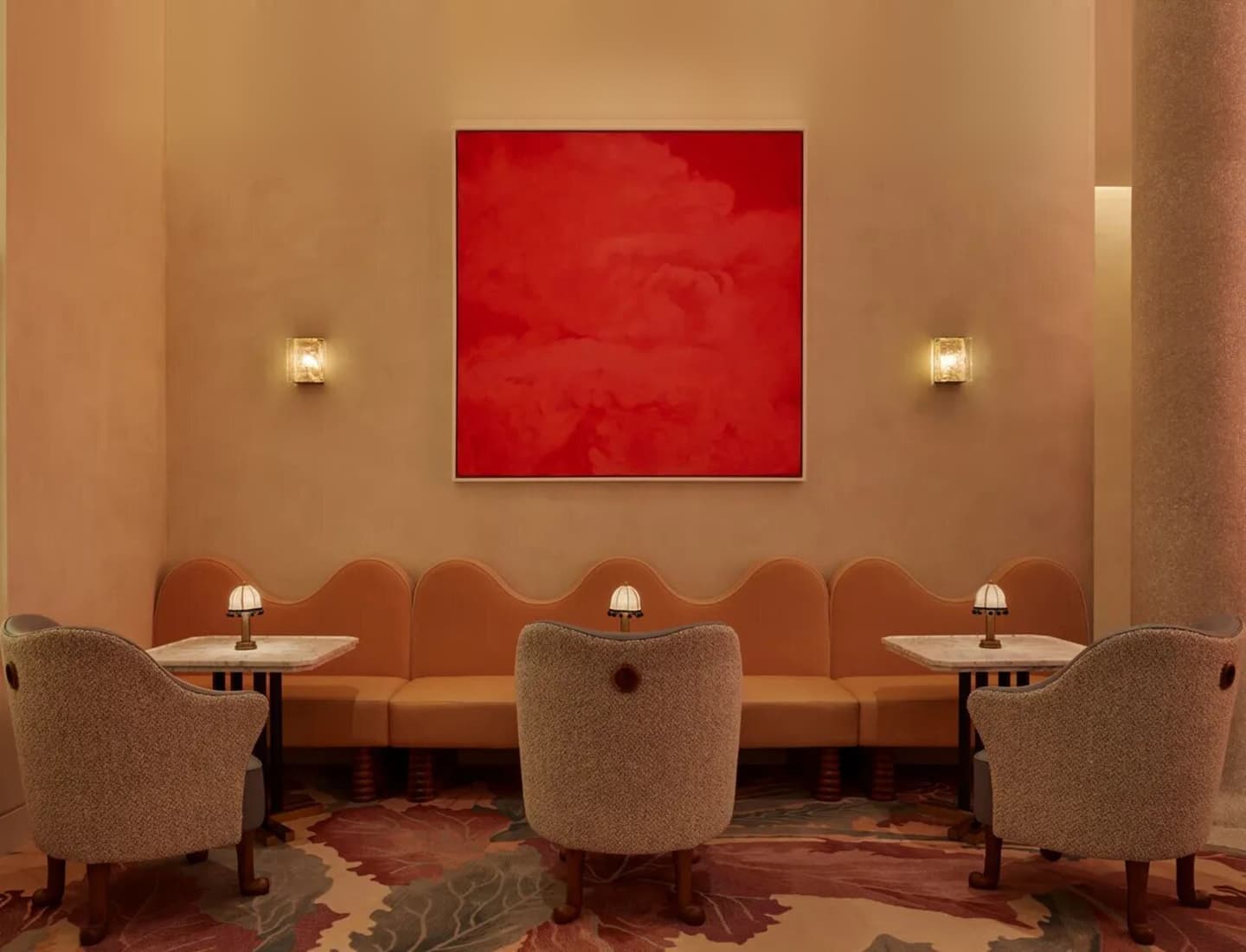 Драматичный интерьер для бара The Red Room – проект Bryan O’Sullivan Studio