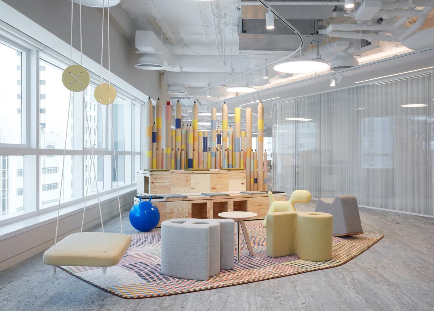 Красочный офис, где любой взрослый может почувствовать себя ребенком – проект Паллави Дин