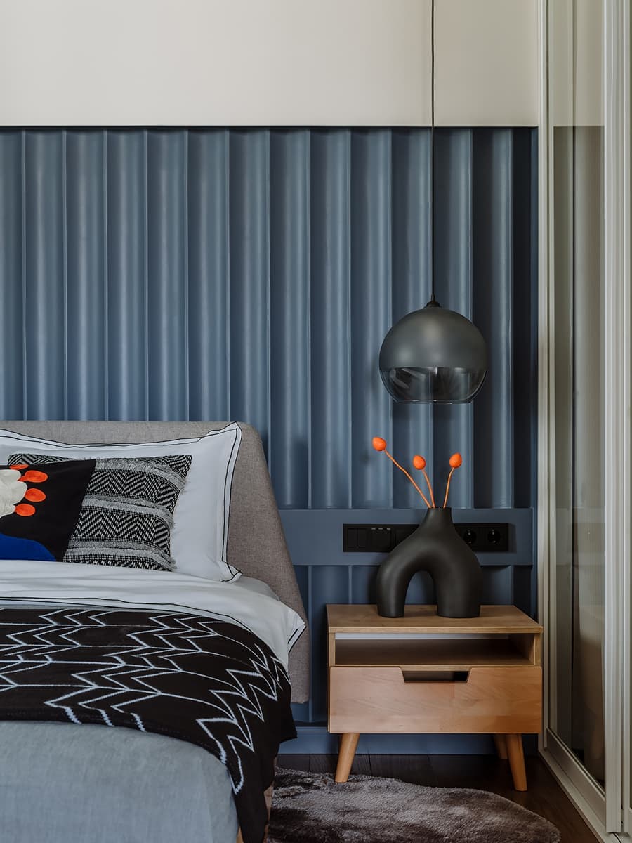 Свежий интерьер квартиры в технике колор-блок — проект Ольги Клименок