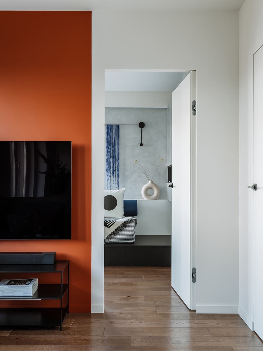 Свежий интерьер квартиры в технике колор-блок — проект Ольги Клименок