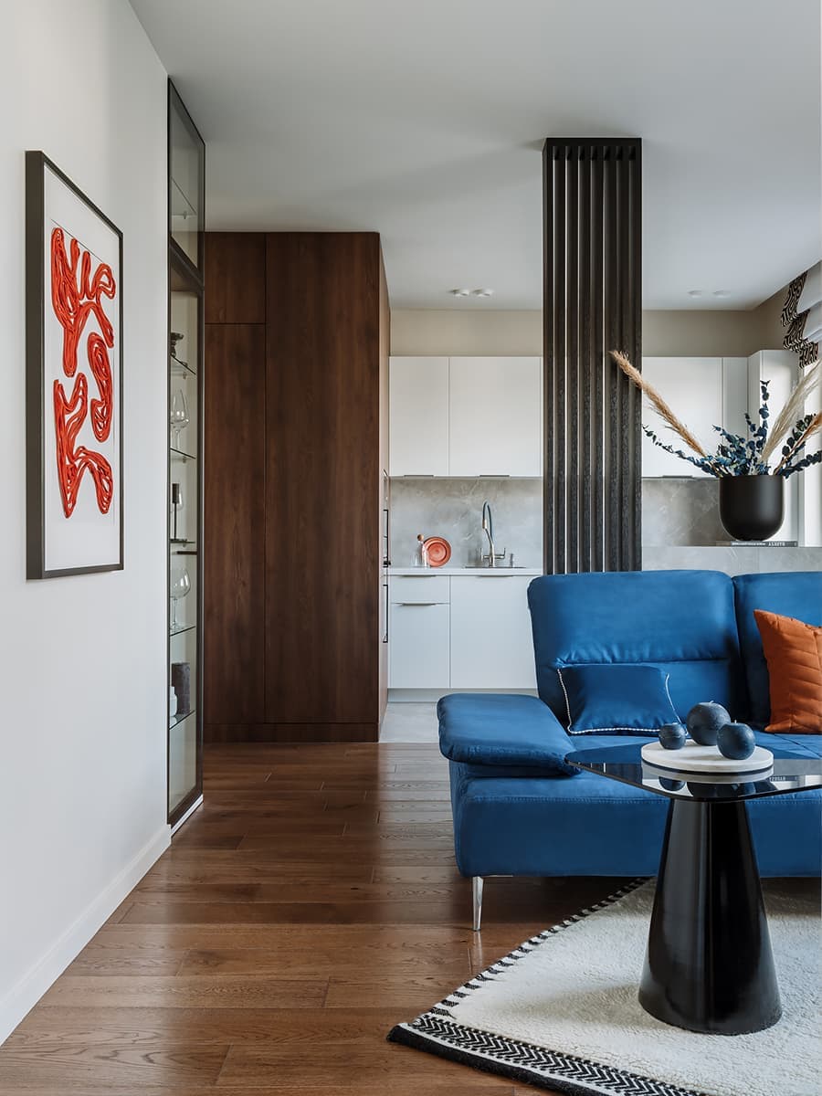 Свежий интерьер квартиры в технике колор-блок — проект Ольги Клименок