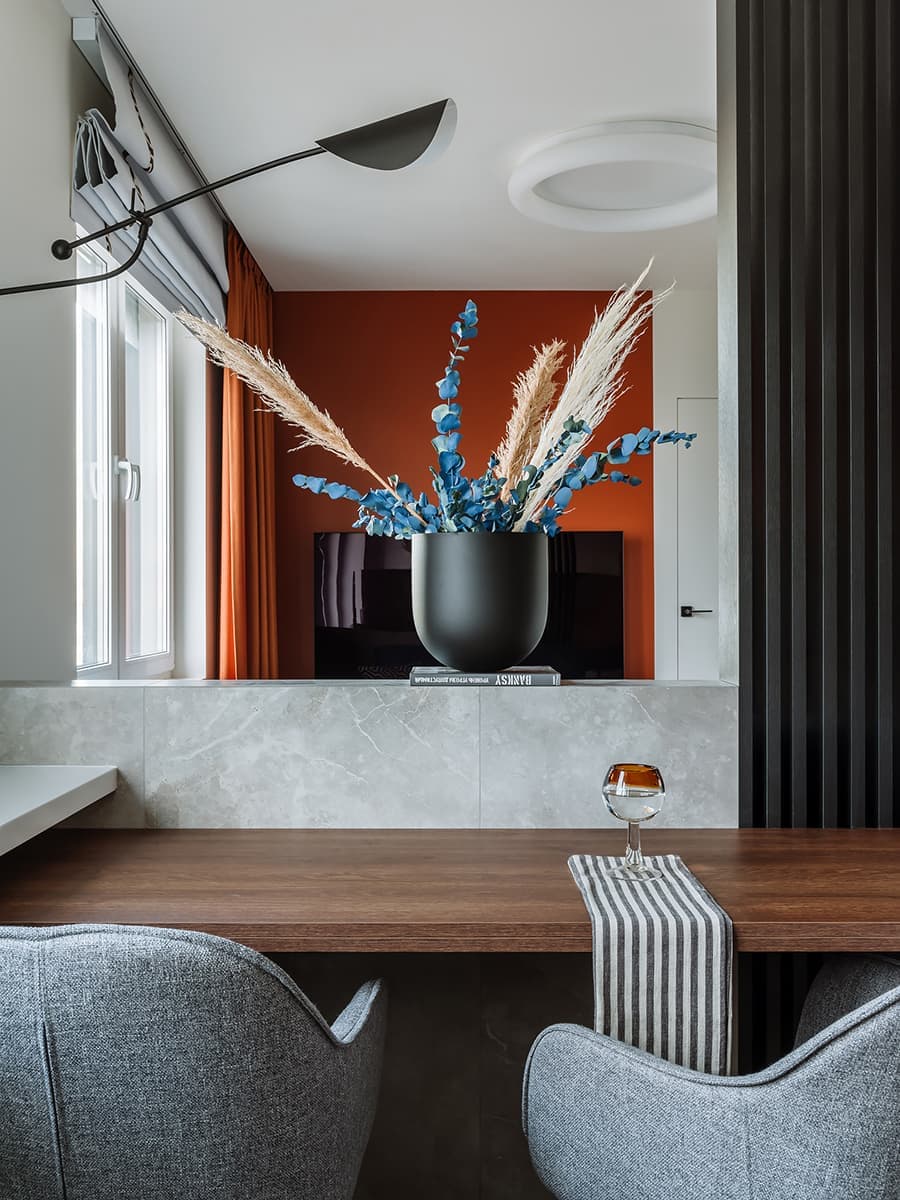 Свежий интерьер квартиры в технике колор-блок — проект Ольги Клименок