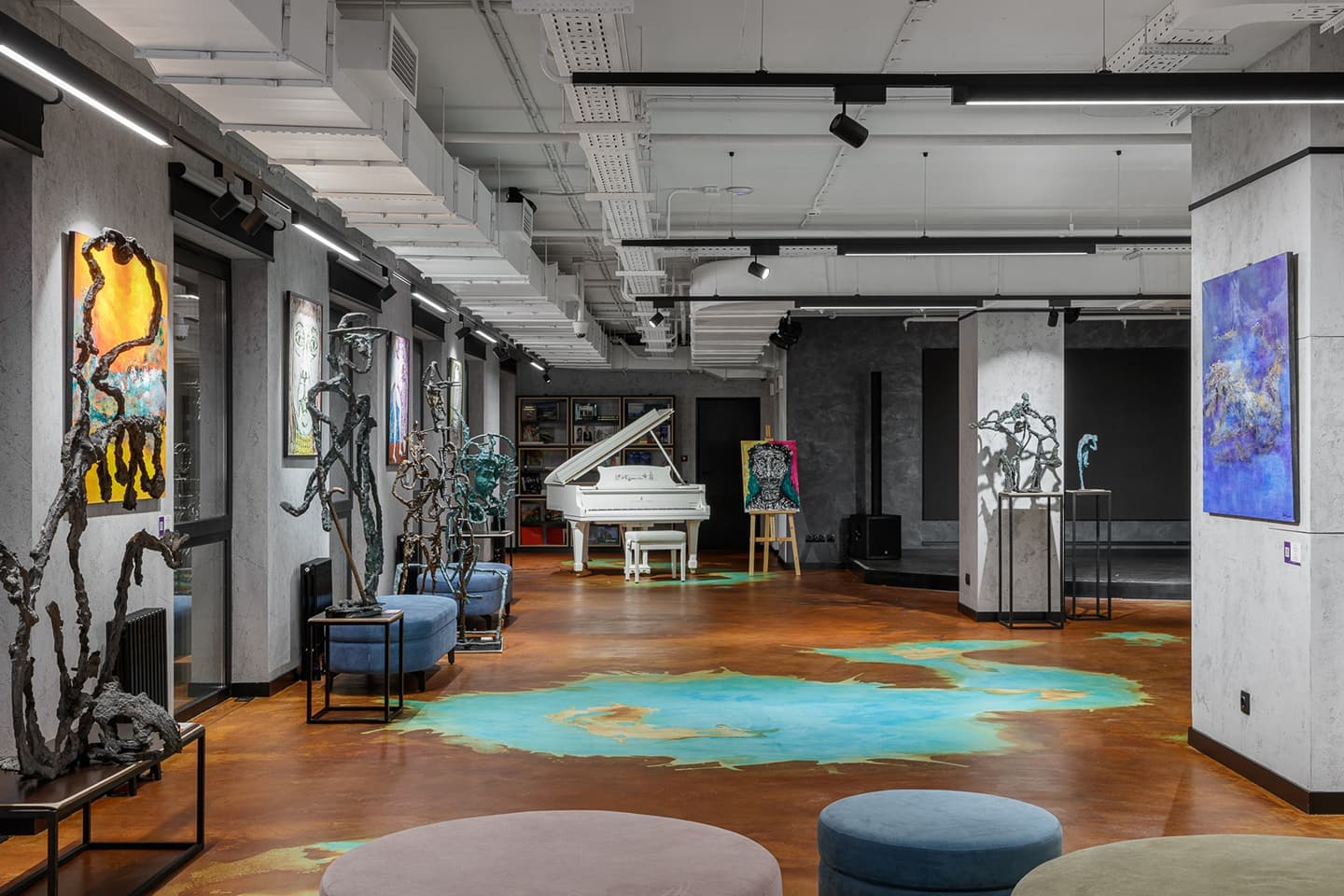 Интерьер интерактивной галереи с VR-пространством – проект ABD architects