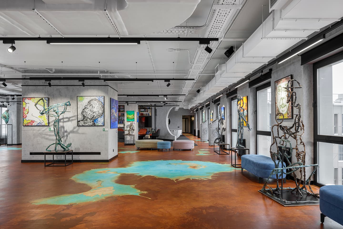 Интерьер интерактивной галереи с VR-пространством – проект ABD architects