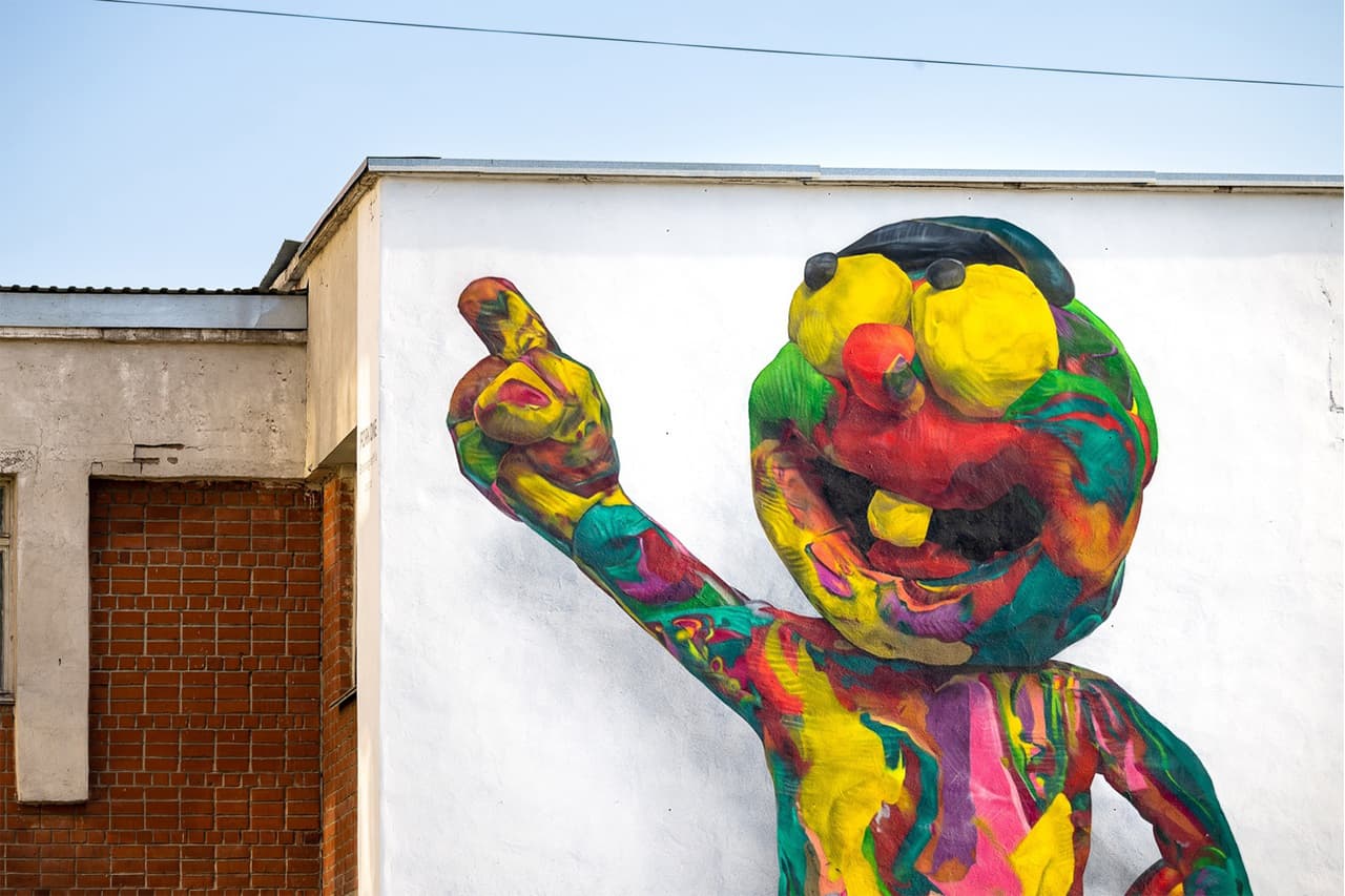 Международный фестиваль уличного искусства STENOGRAFFIA: «Посмотри наверх», Тимур Fork. Фото: Дмитрий Чабанов