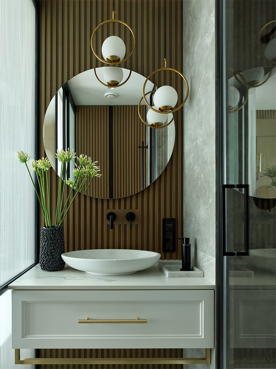 Интерьер квартиры в стиле контемпорари с настоящим камином – проект студии ARCHBUTIK