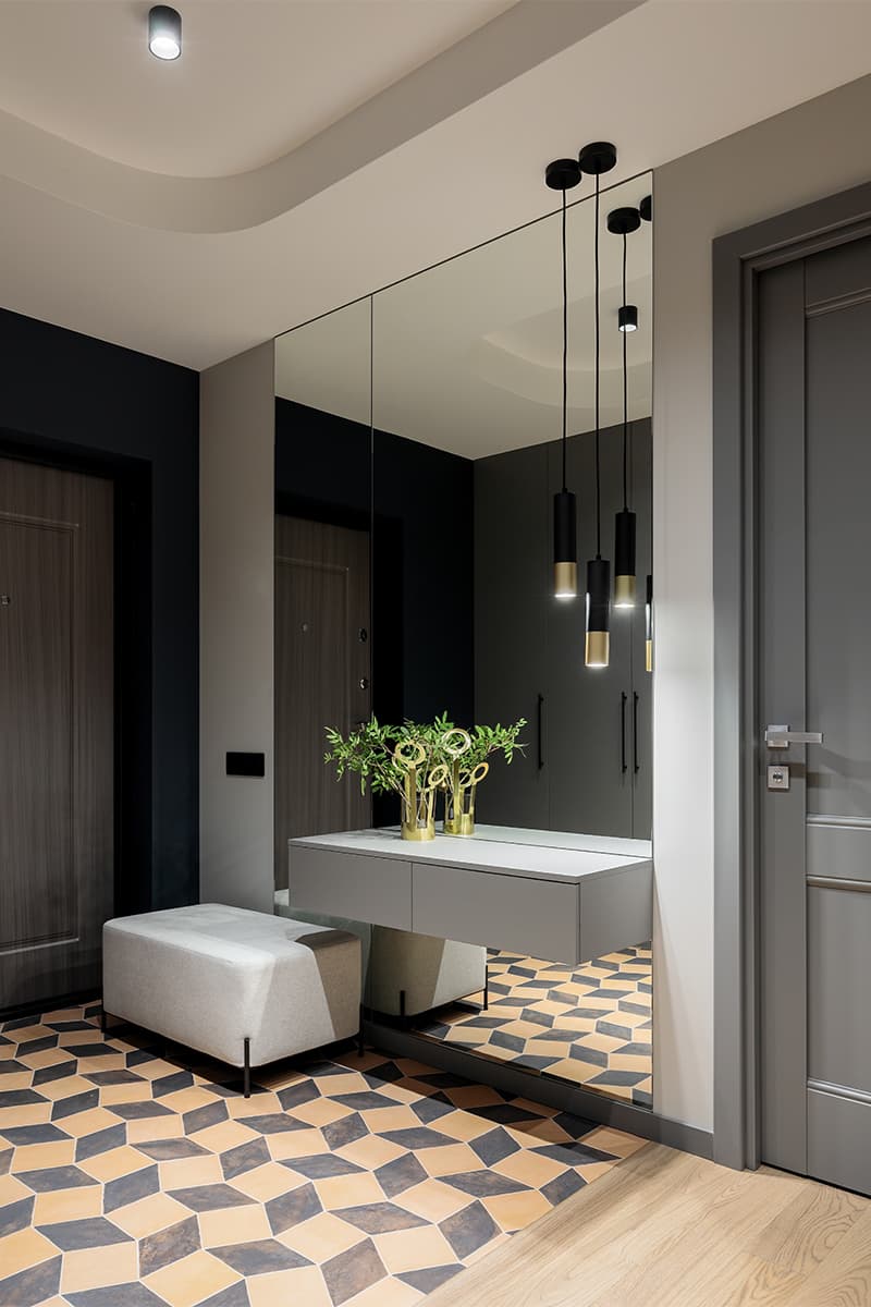 Смелые решения и цвета в интерьере семейной квартиры – проект Екатерины Третьяковой