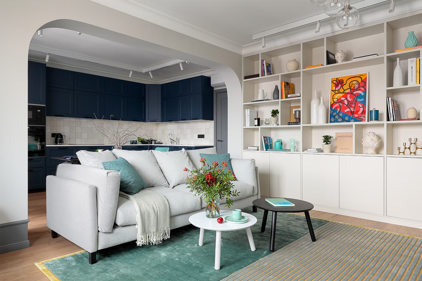 Смелые решения и цвета в интерьере семейной квартиры – проект Екатерины Третьяковой