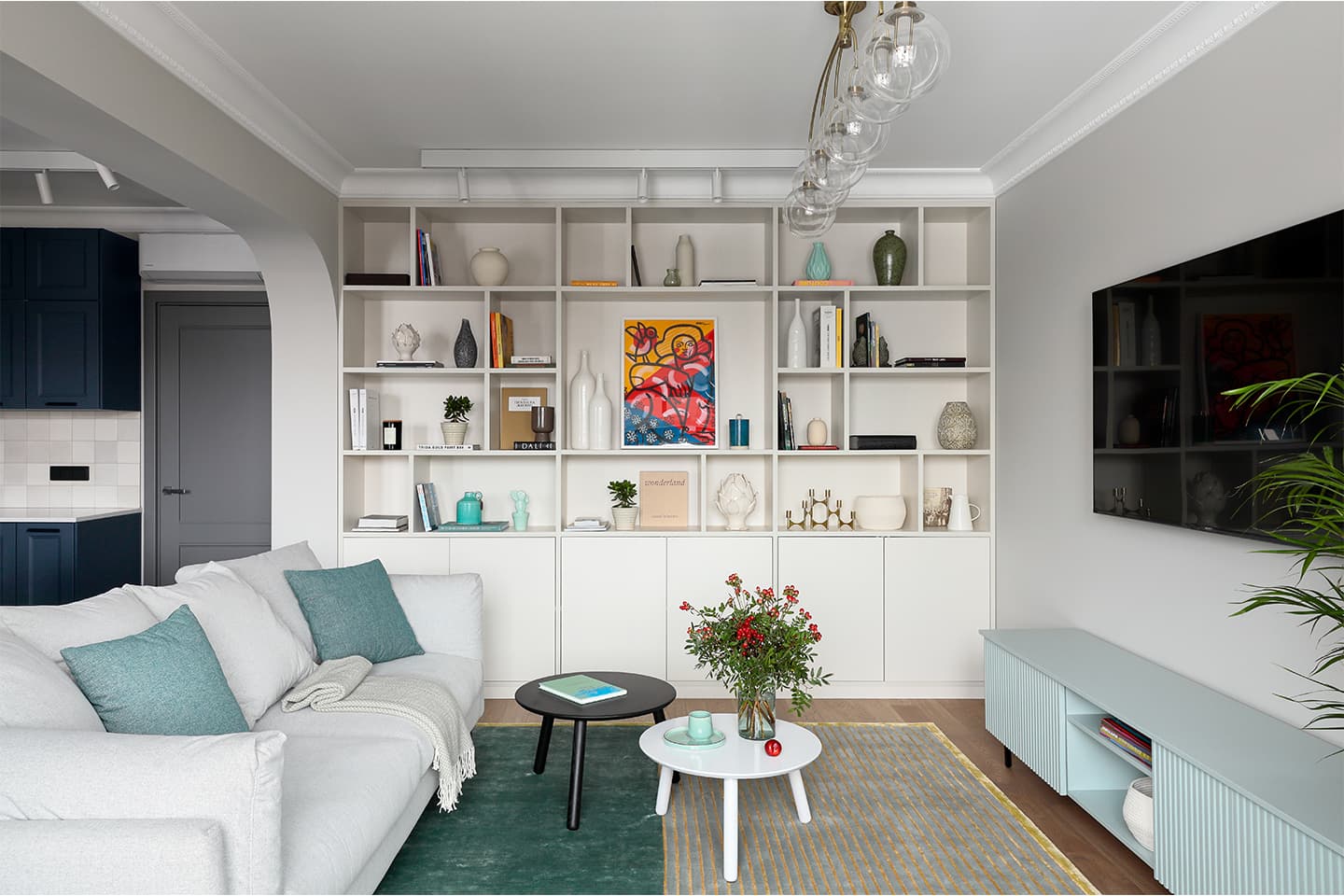 Смелые решения и цвета в интерьере семейной квартиры – проект Екатерины Третьяковой