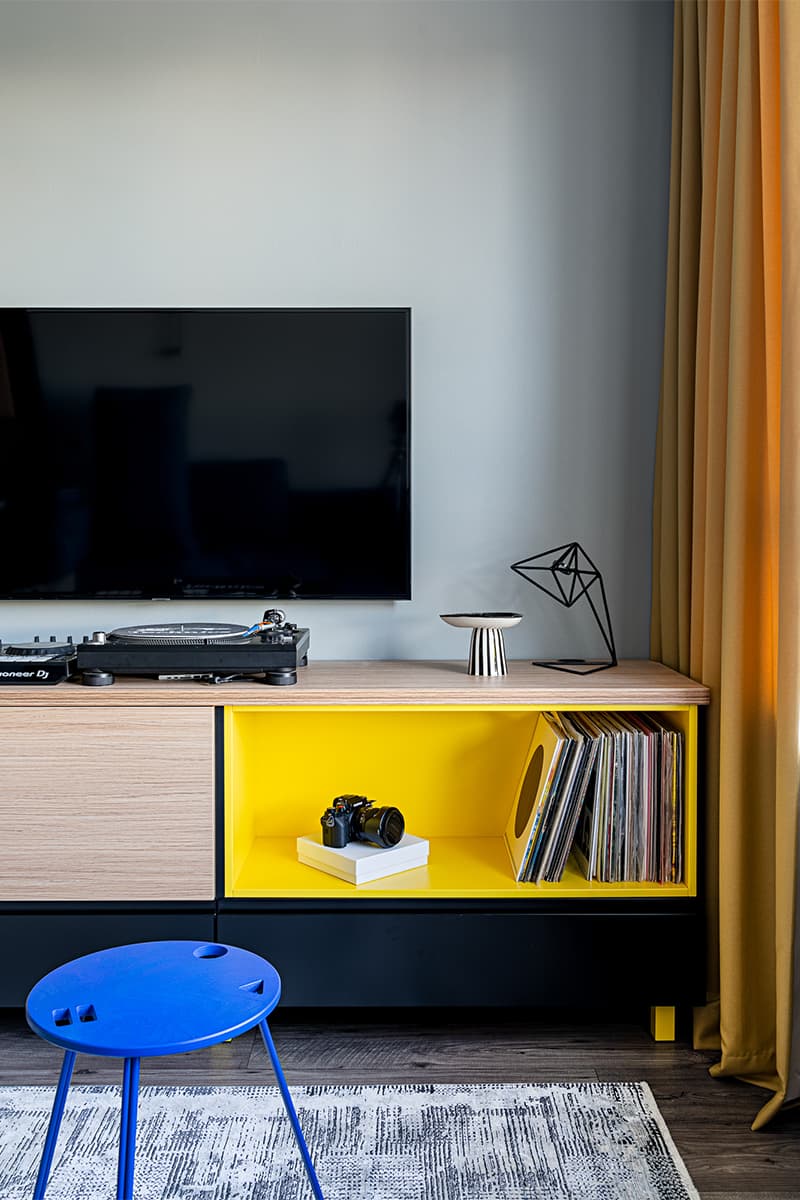 Яркий интерьер для меломана из Казани – проект Элины Коба