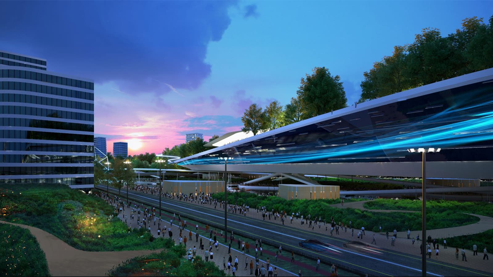 Blue Loop: пешеходные и спортивные зоны в инновационной долине