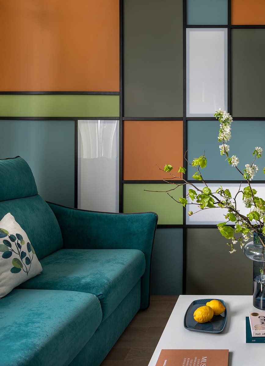 Творческий интерьер, вдохновленный работами Пита Мондриана – проект Ксении Мицкевич