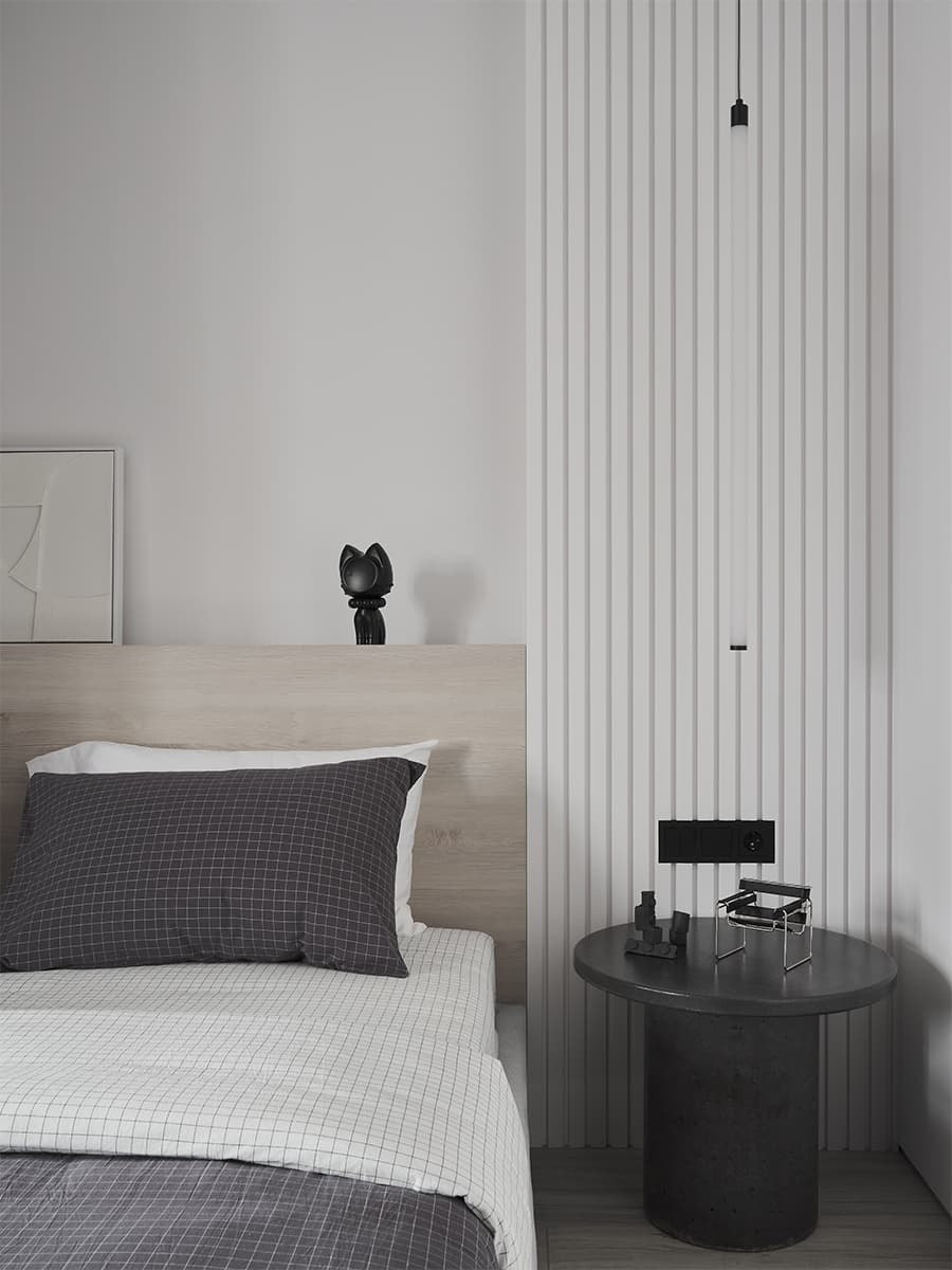 Минималистичный интерьер квартиры под сдачу со спальней-боксом – проект Алексея Иванова