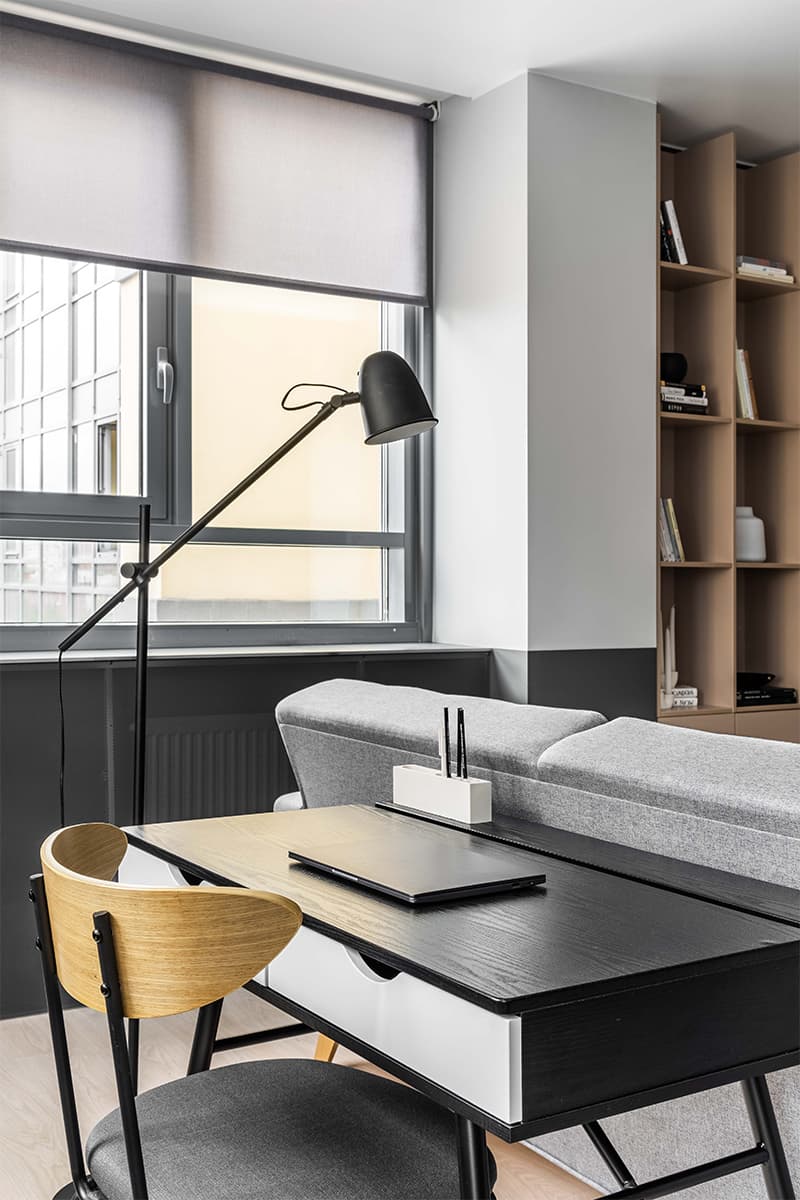 Практичный интерьер квартиры под сдачу в современном стиле – проект LIVET Architects