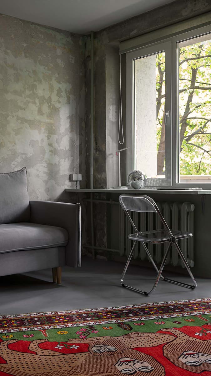 Советская плитка и бетонные стены в интерьере московской квартиры – проект Тихой Студии