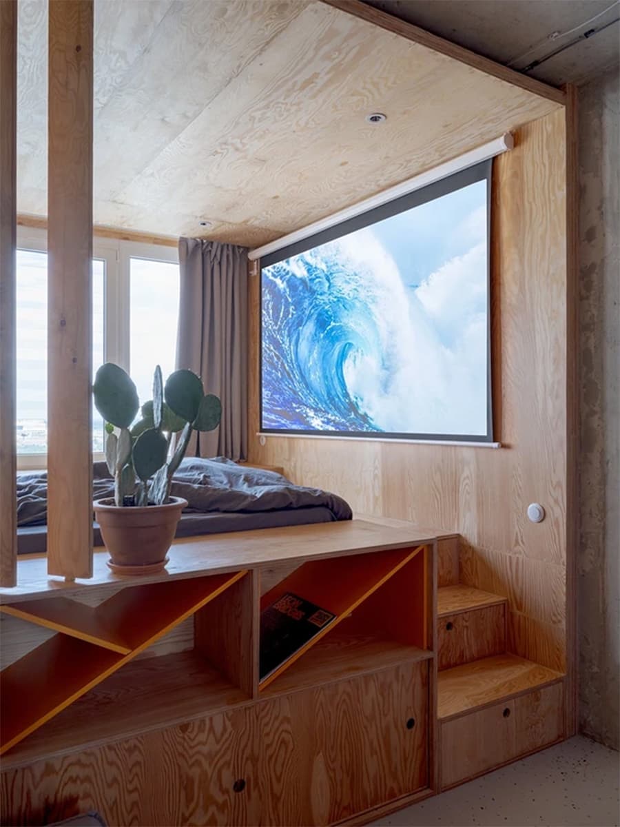 Молодежный интерьер апартаментов для сдачи в аренду — проект Юрия Луценко