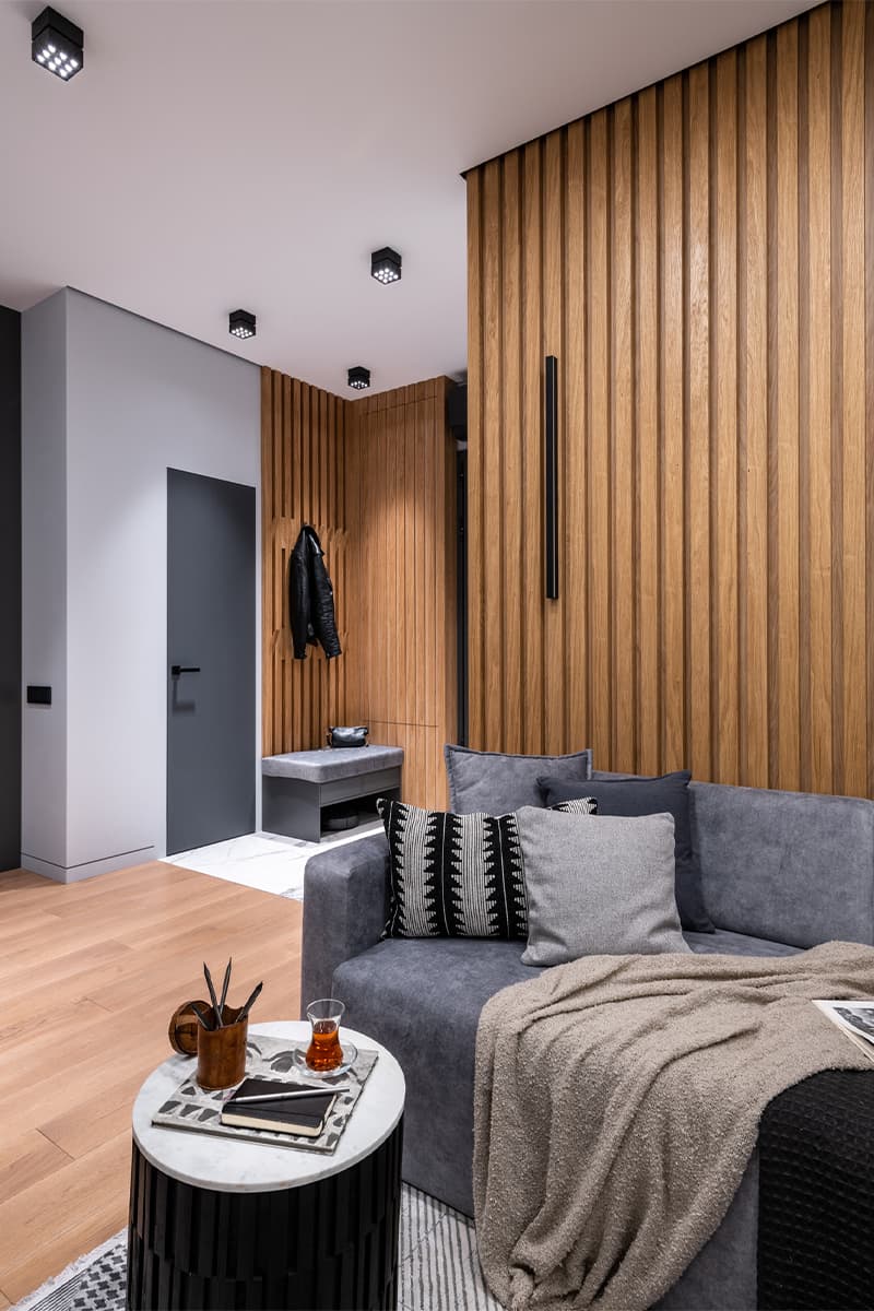 Сдержанный интерьер квартиры с двумя просторными спальнями – проект Карине Мхитарян