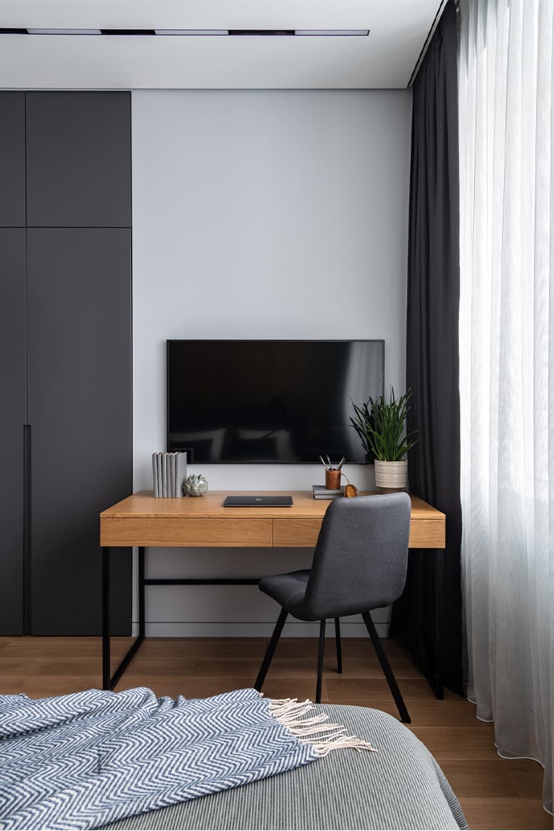 Сдержанный интерьер квартиры с двумя просторными спальнями – проект Карине Мхитарян