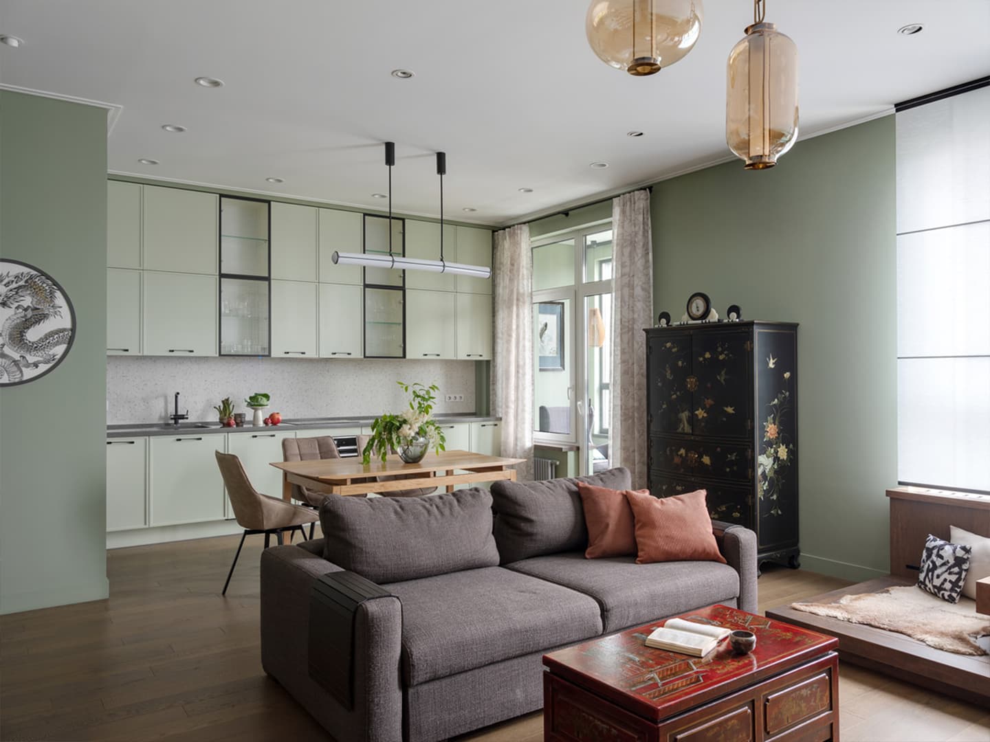 Квартира с умиротворяющей атмосферой Азии в самом центре Москвы – проект Натальи Истоминой