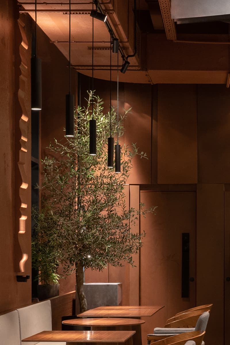 «Эффект бабочки» и терракотовая палитра в интерьере паназиатского бистро – проект KIDZ Design Studio