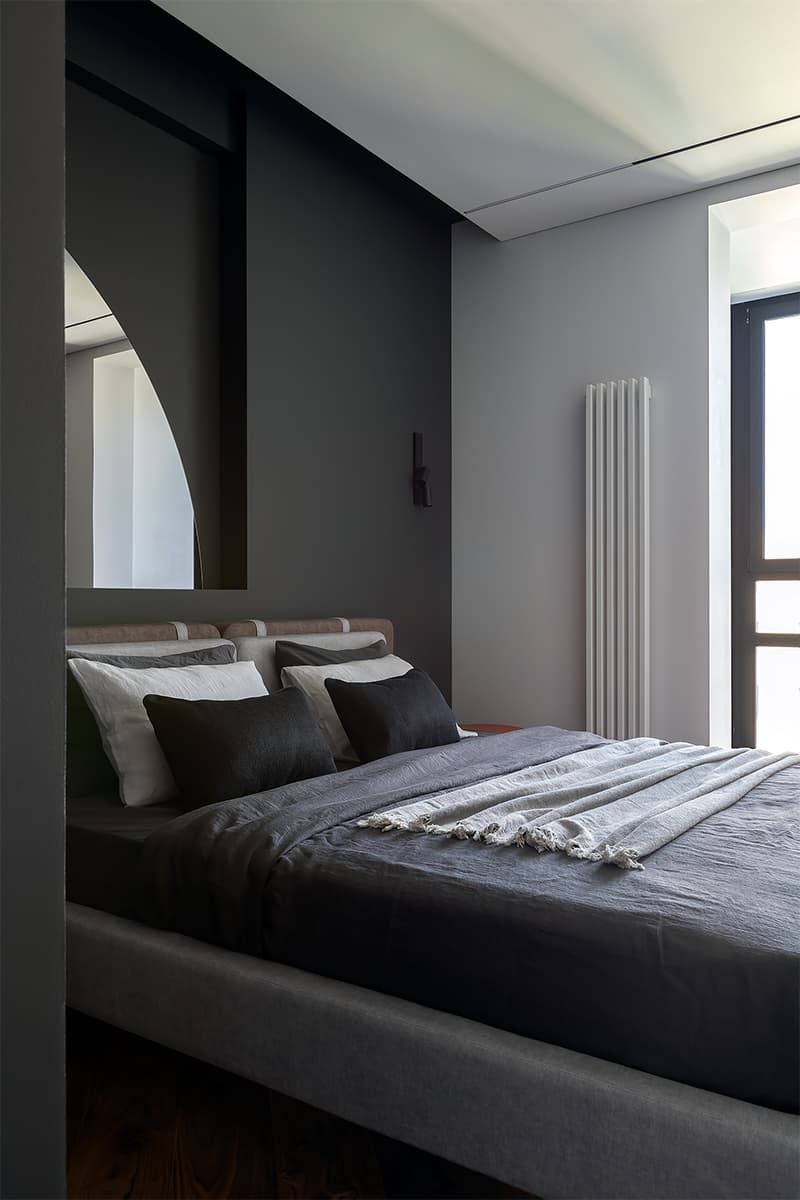 Найти пятый угол: интерьер квартиры с диагональными стенами и нелинейной планировкой – проект Ольги Божьевой