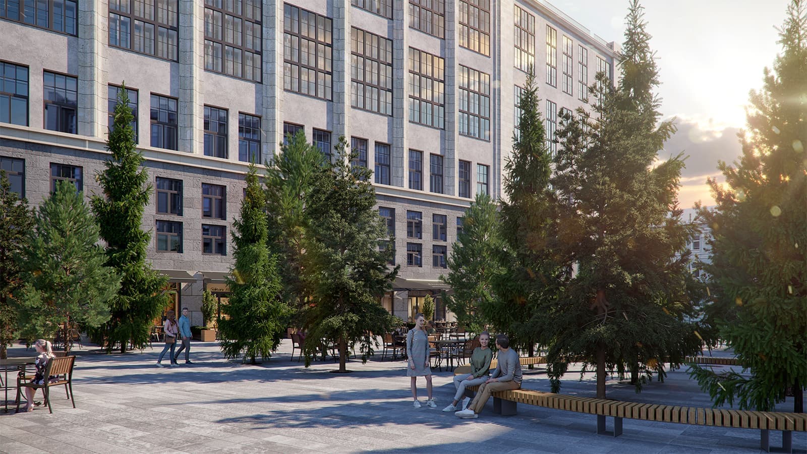 Городская площадь и внутренний двор