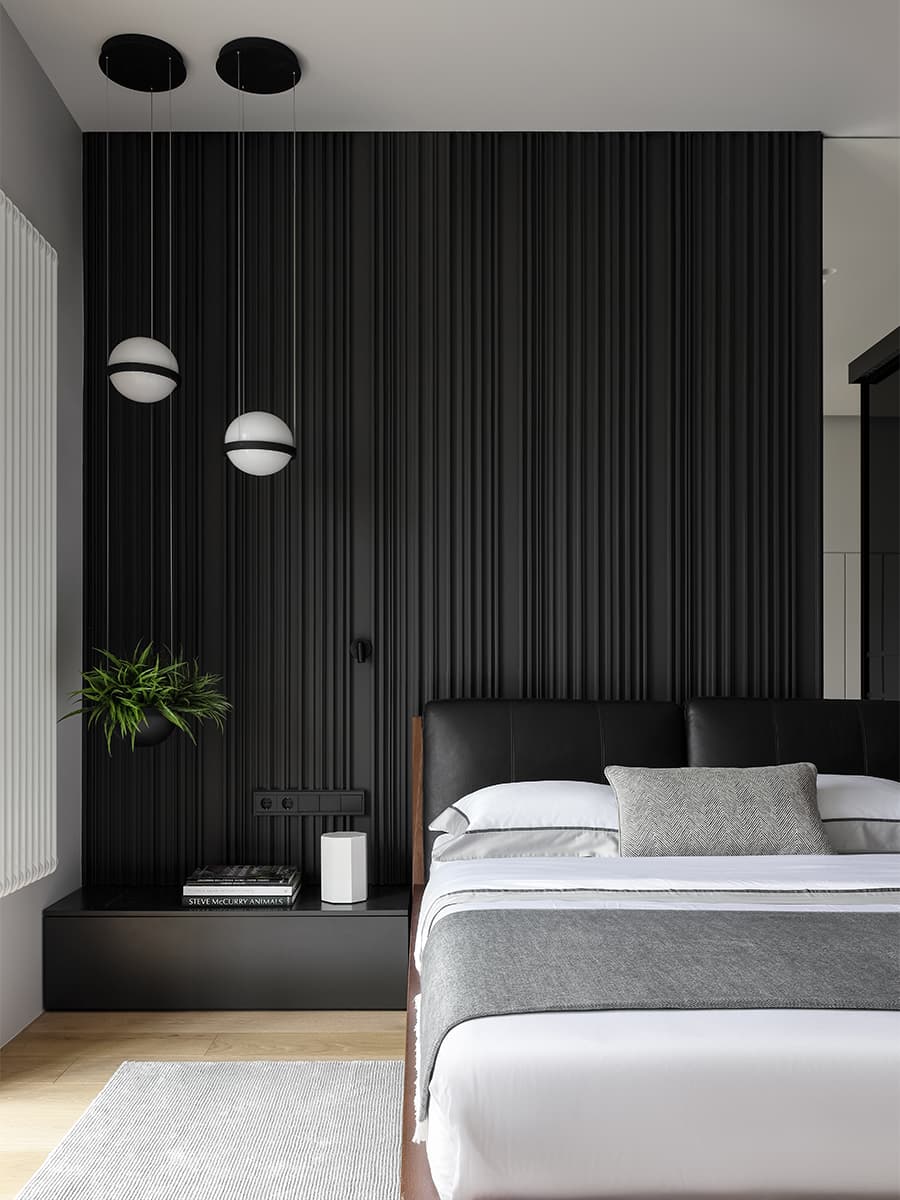 Контрастный интерьер с архитектурным зонированием для любителей путешествий – проект студии A&ES