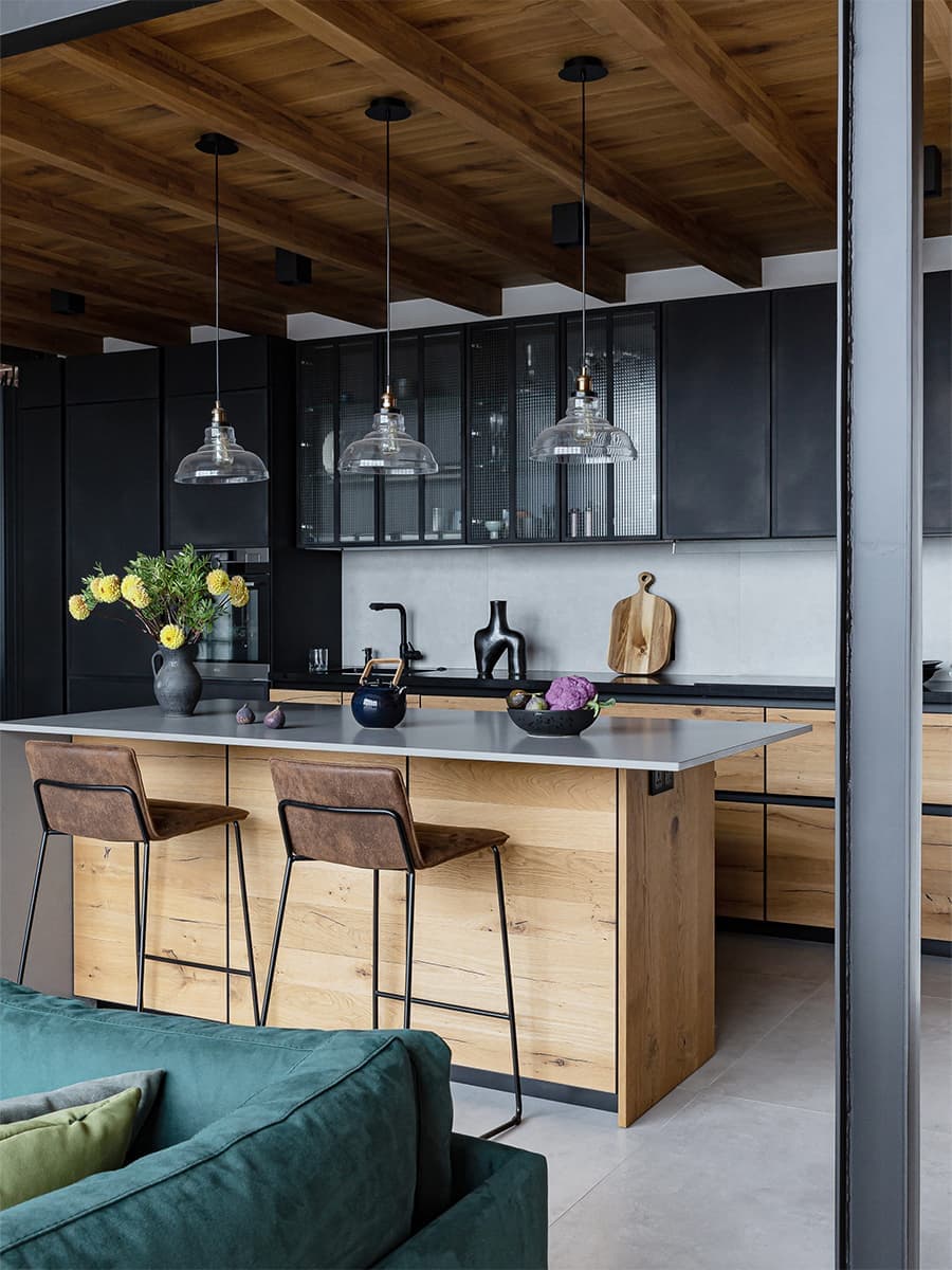 Уютный интерьер двухуровневой квартиры в стиле лофт — проект LOFT APARTMENT от ZROBIM architects